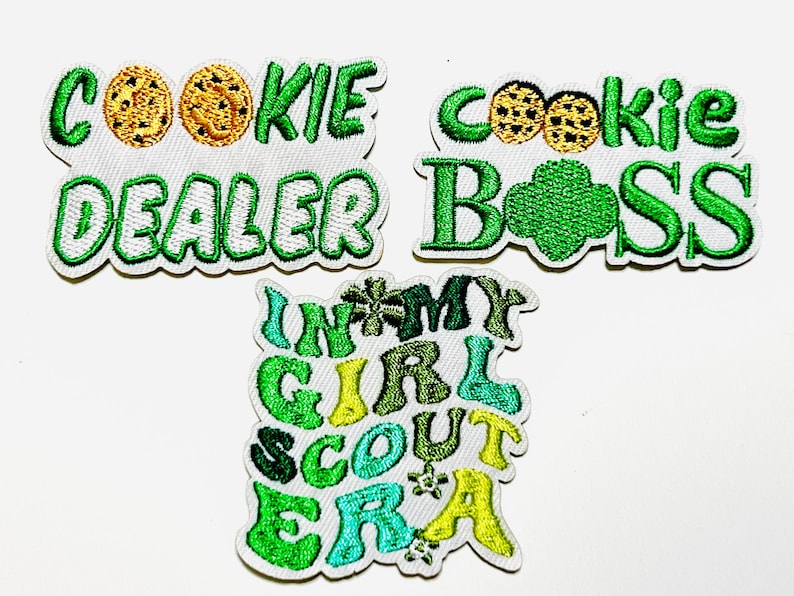 Girl Scout Cookie Embroidered Iron On Patches bild 1