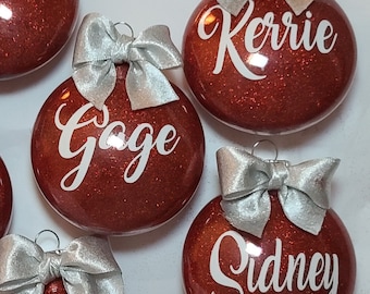 Gepersonaliseerde acrylkerstversiering: onbreekbaar, aangepaste naam