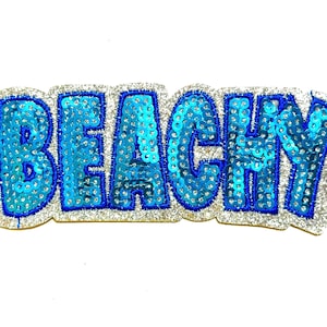 Beachy Sequin Patch – Iron-On DIY Applique for Hats, Backpacks, Jackets