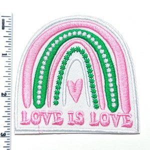 Love is Love Rainbow - Embroidered Iron on patch