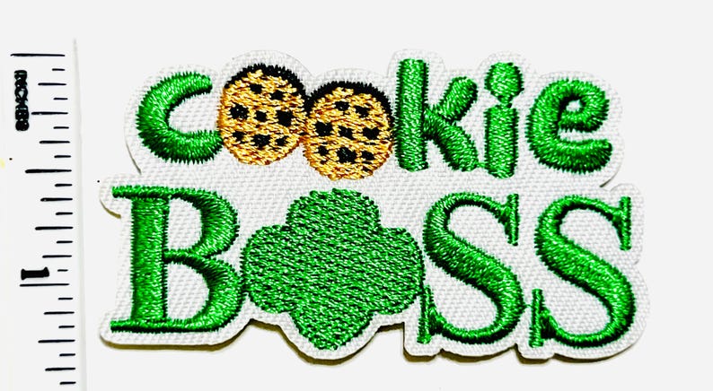 Girl Scout Cookie Embroidered Iron On Patches Cookie Boss