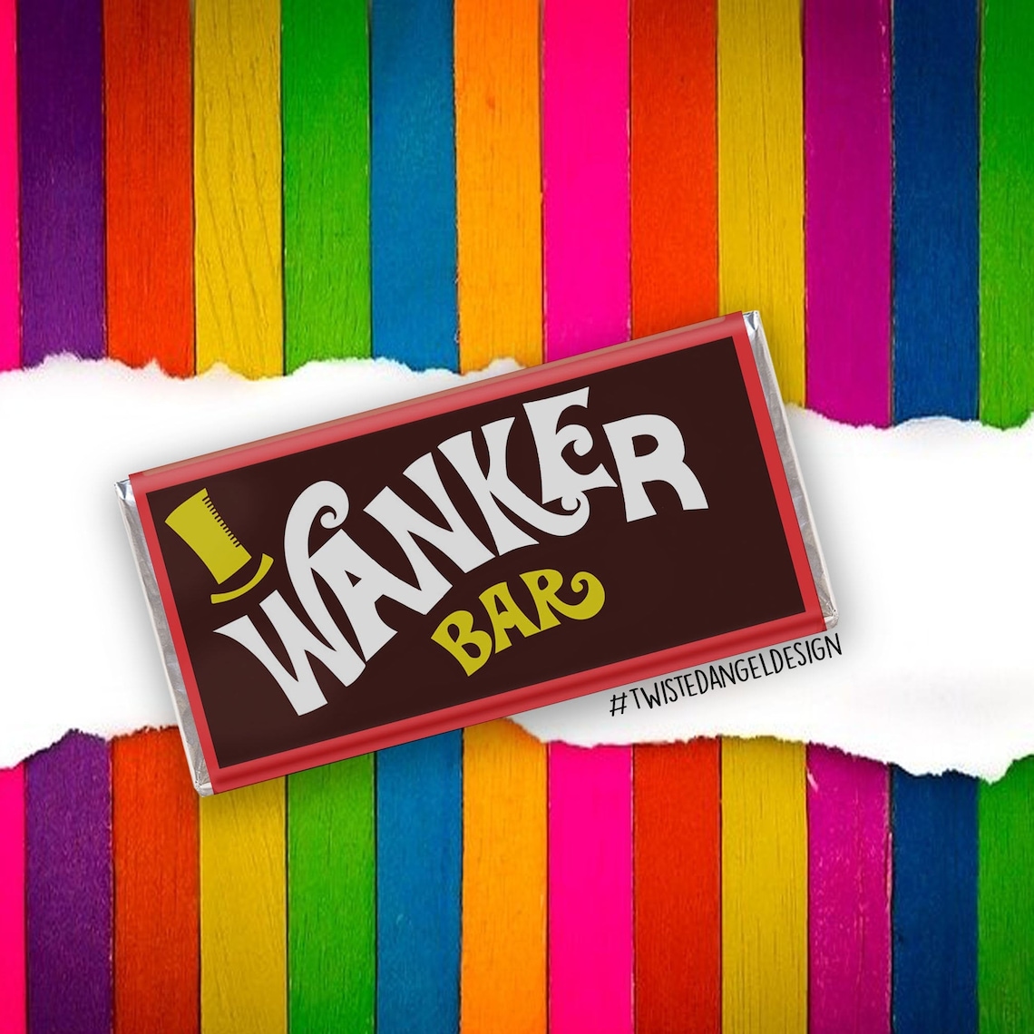 Wanker Funny Rude Chocolate Bar Wrapper T Idea Etsy 