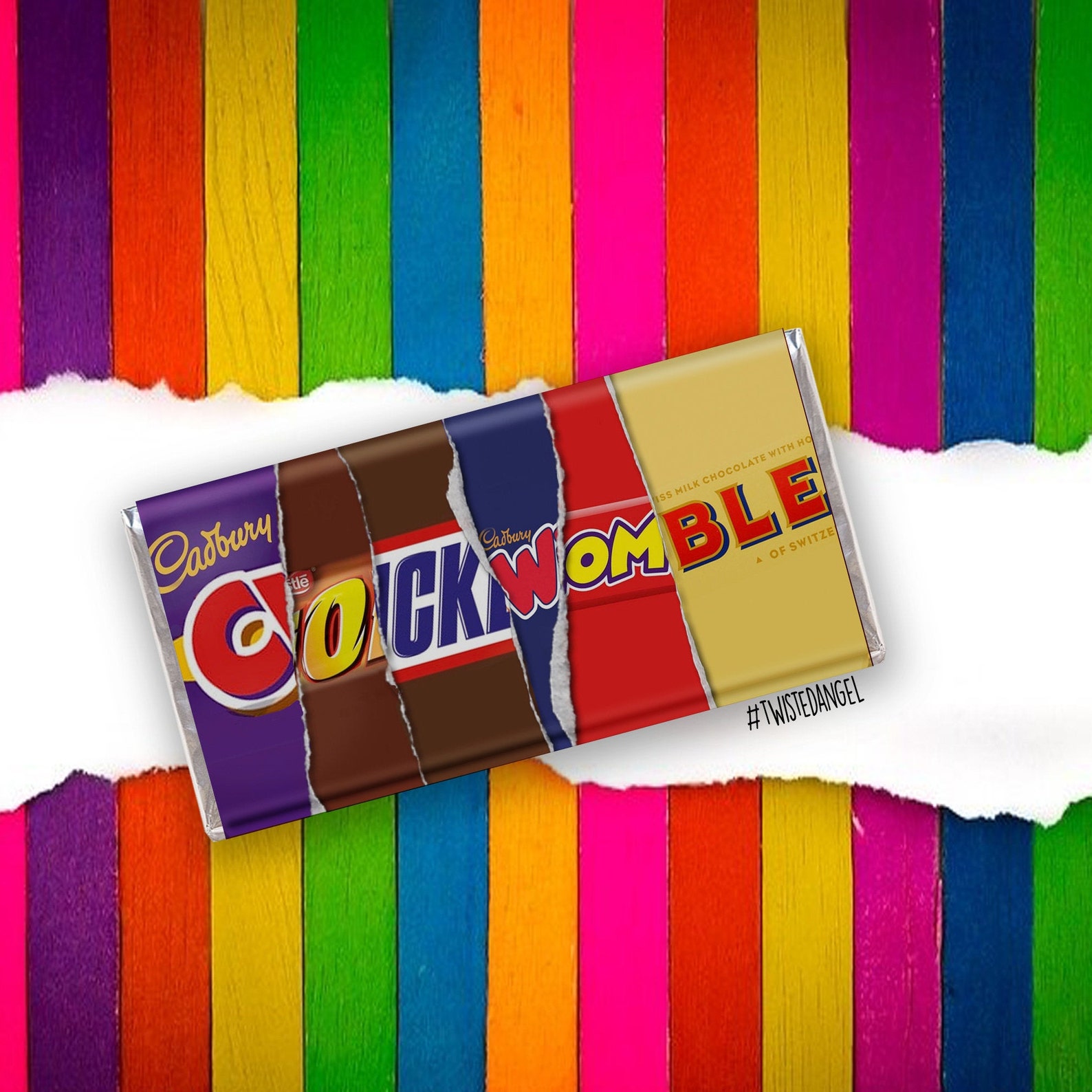 Cockwomble Funny Rude Chocolate Bar Wrapper Gift Idea | Etsy