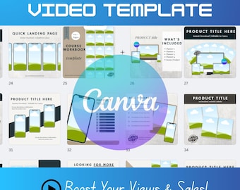 Animated Etsy Listing Video Template: Canva Mockup (Instant Download)