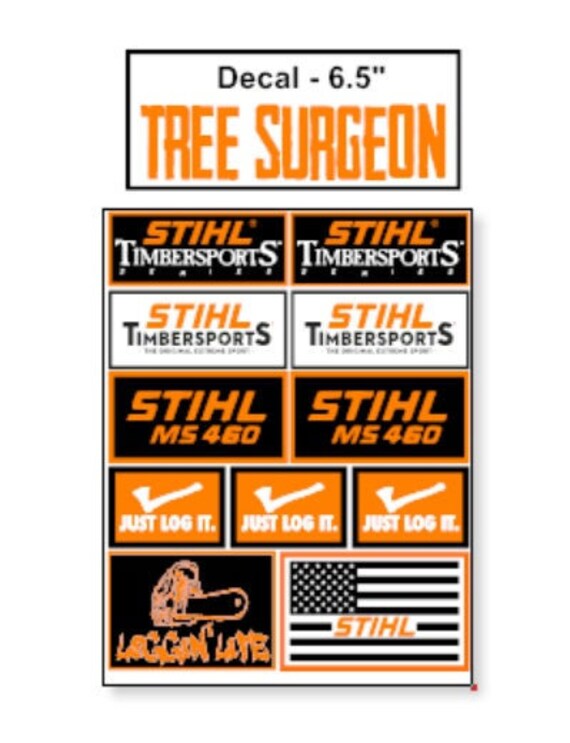 Stihl Chainsaw Stickers & Decal Etsy