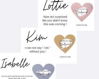 Announcement Scratch Me Card | Bridesmaid Proposal | Will you be my ? | Baby Announcement