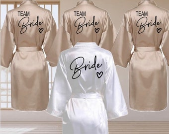 Wedding robe | personalised wedding gown | wedding dressing gown | Satin robe