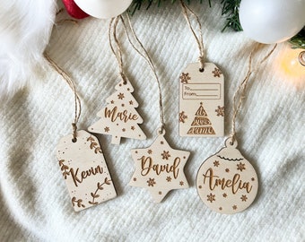 Personalized Christmas Stocking Tags Personalized Wooden Tags Wooden Gift Tags Wooden Signs Personalized Wooden Tags Wooden Name Tags