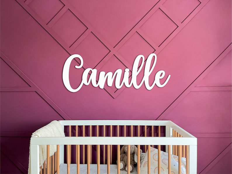 Wooden Name Sign Custom Name Sign Custom Nursery Decor Name Wall Decor Sign for Nursery Personalized Name Sign Wood Letters Baby Nursery image 5