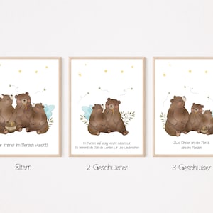 Sternenkind Poster Bären, Erinnerungsposter, Bild für verstorbenes Kinder Geschwister, Trauergeschenk, Fehlgeburt, Erinnerung , Andenken