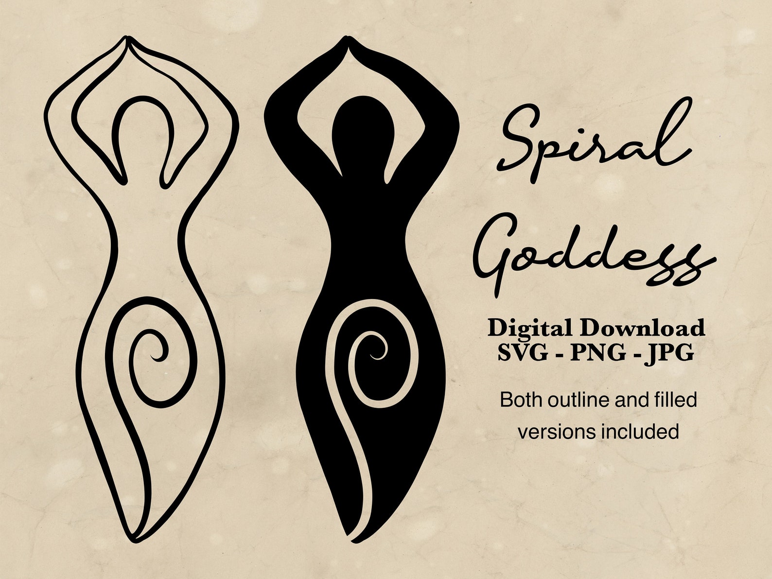 Spiral Goddess Digital Download SVG PNG Etsy