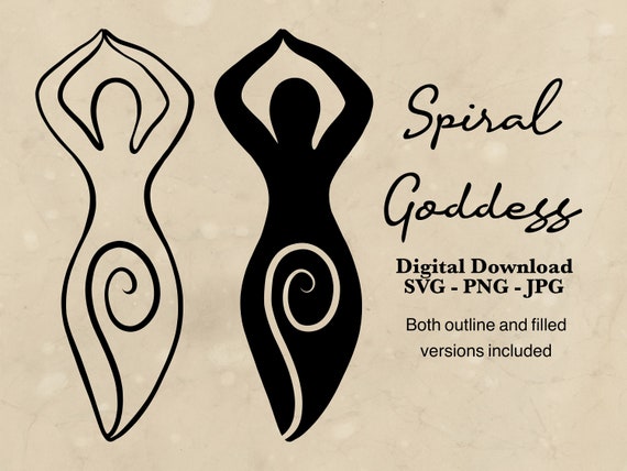 Spiral Goddess Digital Download SVG PNG