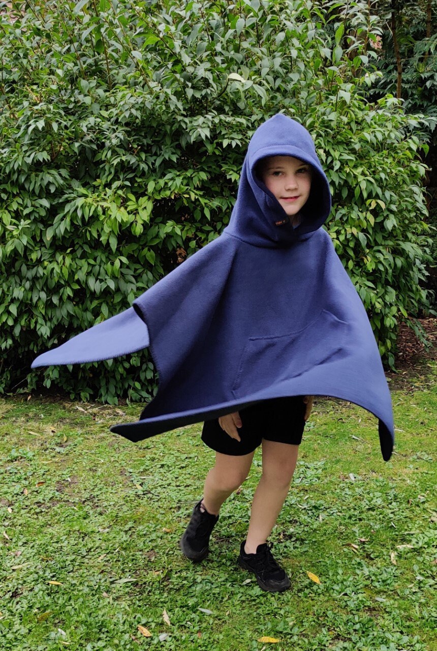 Navy Blue Fleece Hooded Blanket Scout Guide Camp Blanket