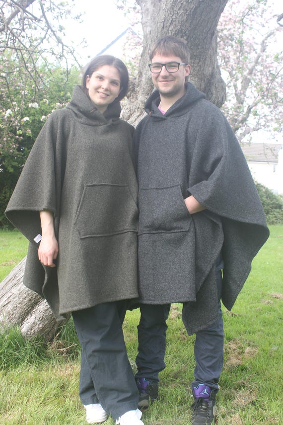 100% Wool Hooded Blanket Scout Guide Camp Blanket Poncho