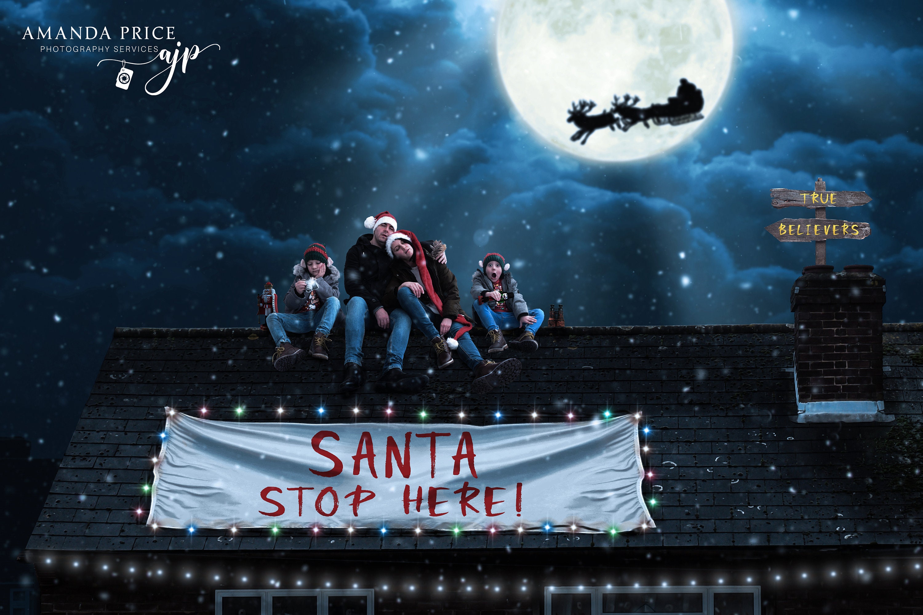 Christmas Rooftop Scene