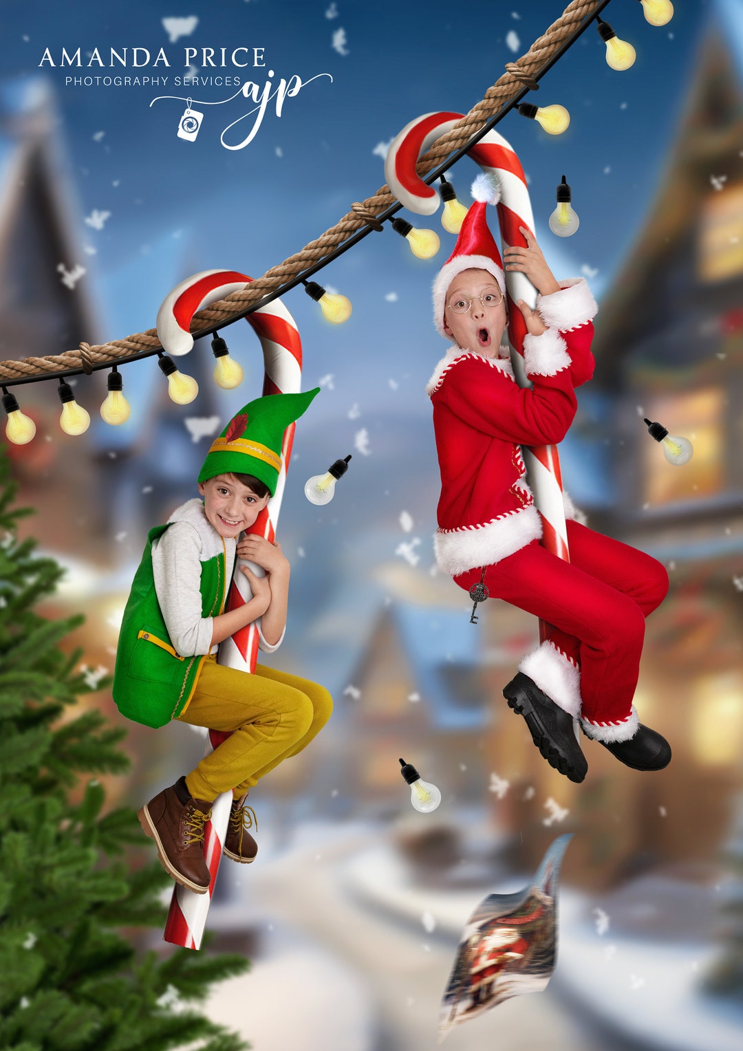 Christmas Cany Cane Zip Line Etsy