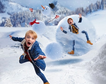 Snowball Christmas Scene