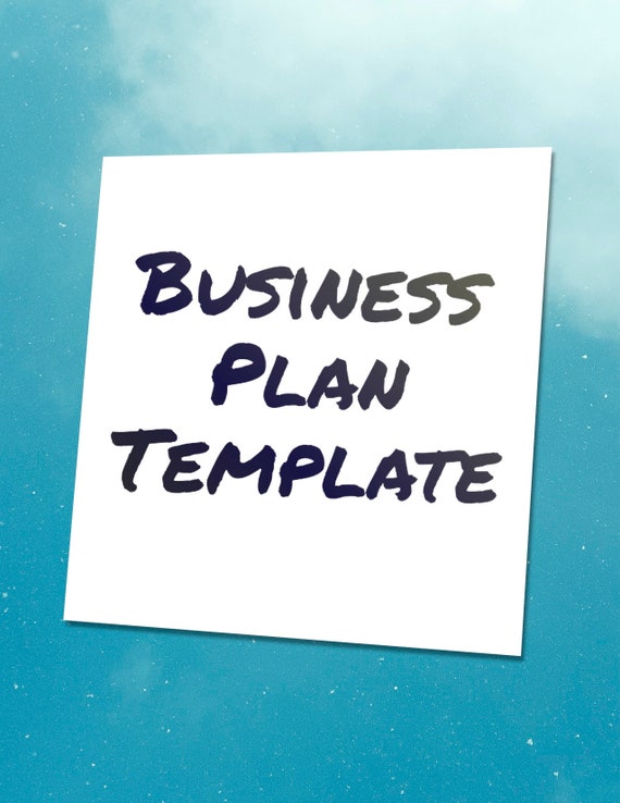 Business Plan Template PDF Digital Download Business Plan - Etsy