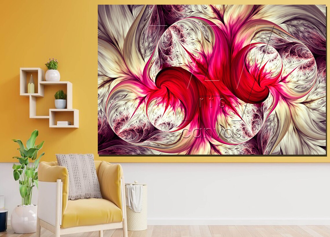 Abstract Flower wall art wall art canvas wall art prints Etsy