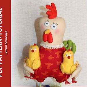 PDF Easter chicken, Chicken pattern, Rag soft toy, Stuffed Toy, Chicken Pattern PDF, DIY Animal Rag Doll,Soft toy pattern Pdf, easy tutorial