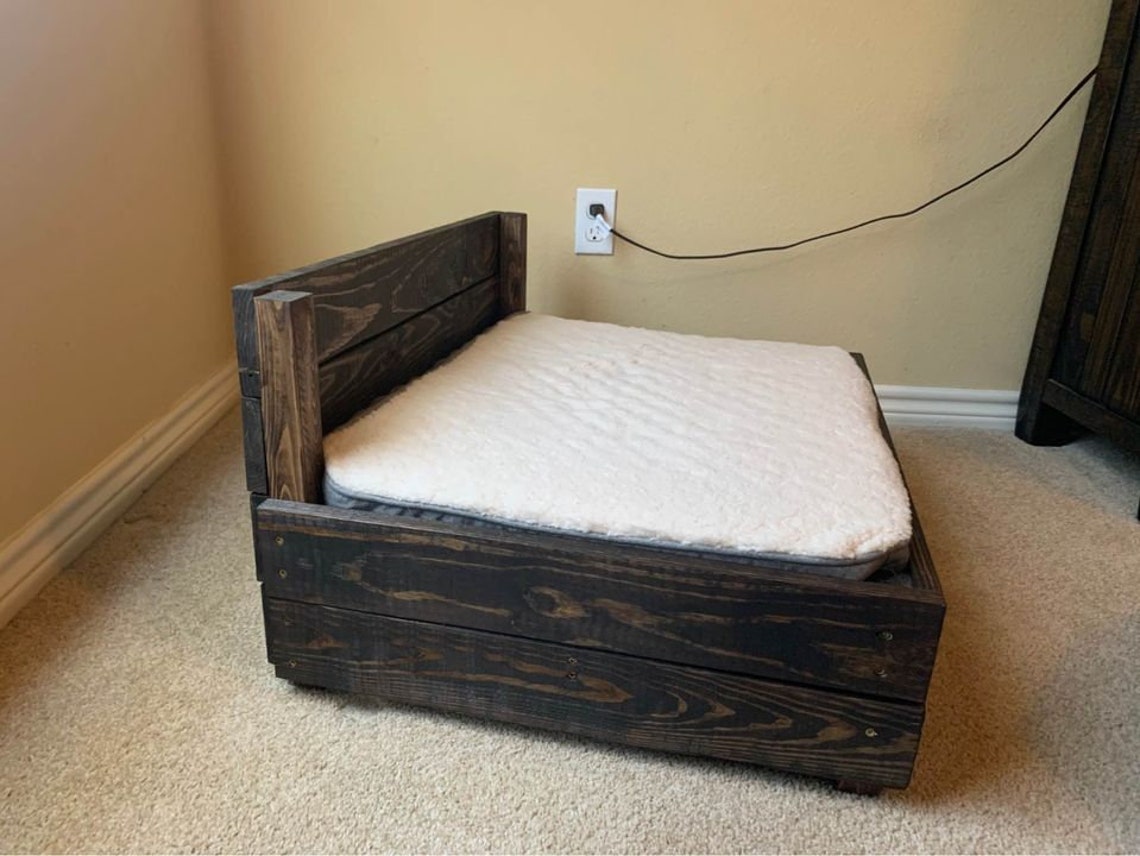 Rustic Farmhouse Dog Bed With Mattress Etsy