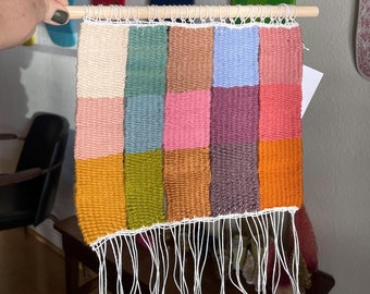 Soft Tones Colorblock Woven Tapestry Modern Wall Art