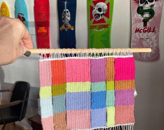 Super Bright Modern Minimal Geometric Woven Tapestry Wall Art