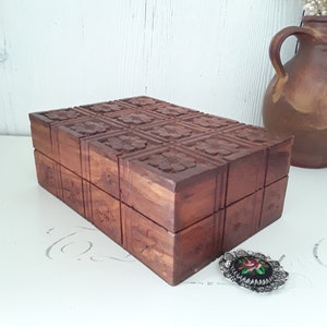 Schmuckkästchen Vintage Holz,  Holzkiste mit Deckel,  Kiste Vintage,  Holzbox