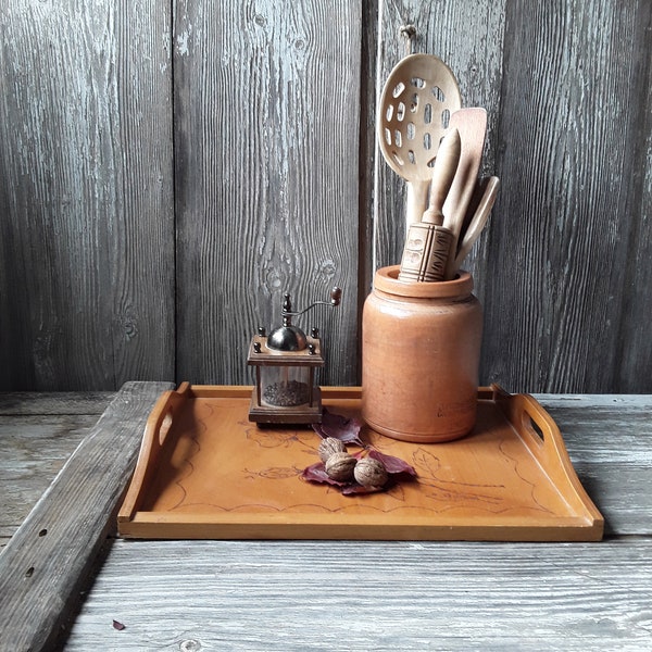 Vintage wooden tablet, serving tray, wooden tablet, tray