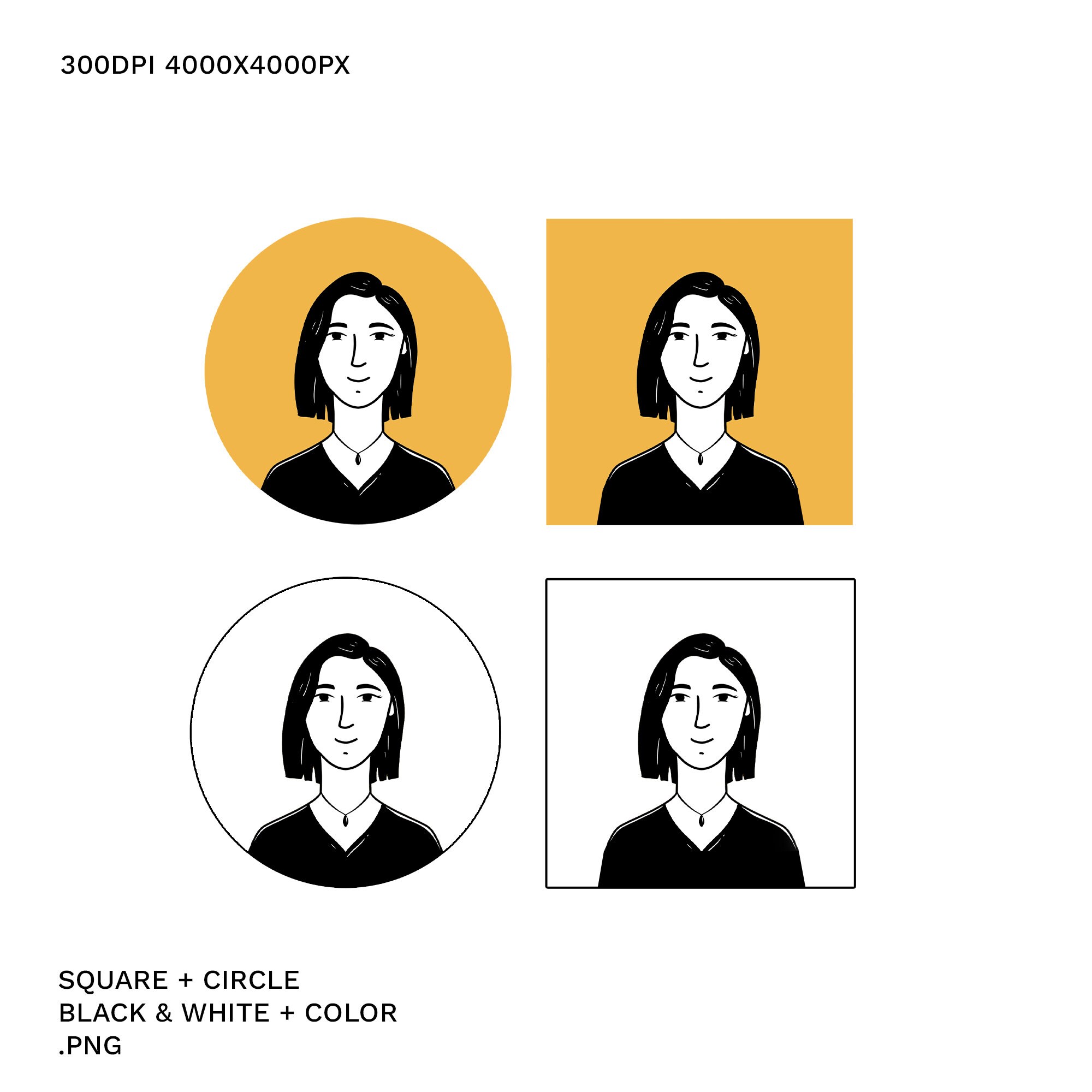 Custom Minimal Avatar Illustration for User Profiles, Social Media ...