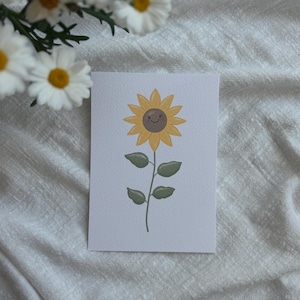 Karte Sonnenblume | Karte Blume| Glückwunschkarte Sommer | Geschenkidee Sommer | Grußkarte Blumen | Zum Geburtstag | Blumen Liebe