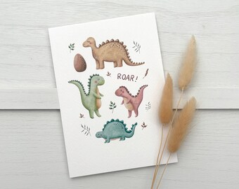 WBdesignz Geburtstagskarte Mit Umschlag – „Sei Nicht Saurier“ Dino-Karte, DIN A6
