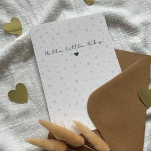Karte zur Geburt | Geburtskarte | Mädchen | Junge | Glückwunschkarte zur Geburt | Karte Baby | Hallo kleines Wunder | Minimalistische Karte
