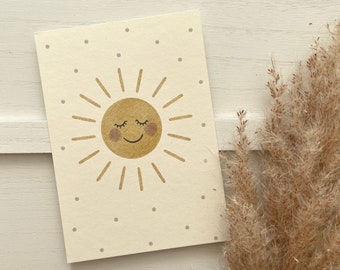 Postkarte Sonne | Karte Sonnenschein | Liebe | Grußkarte | Glückwunschkarte | Geburtstag | Kinder Geburtstag | Baby | Geburt