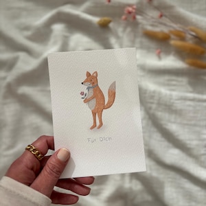 Karte Fuchs | Karte Für Dich | Geburtstagskarte Fuchs | Grußkarte Fuchs | Waldtiere | Geschenkidee Geburtstag | Fuchsliebe