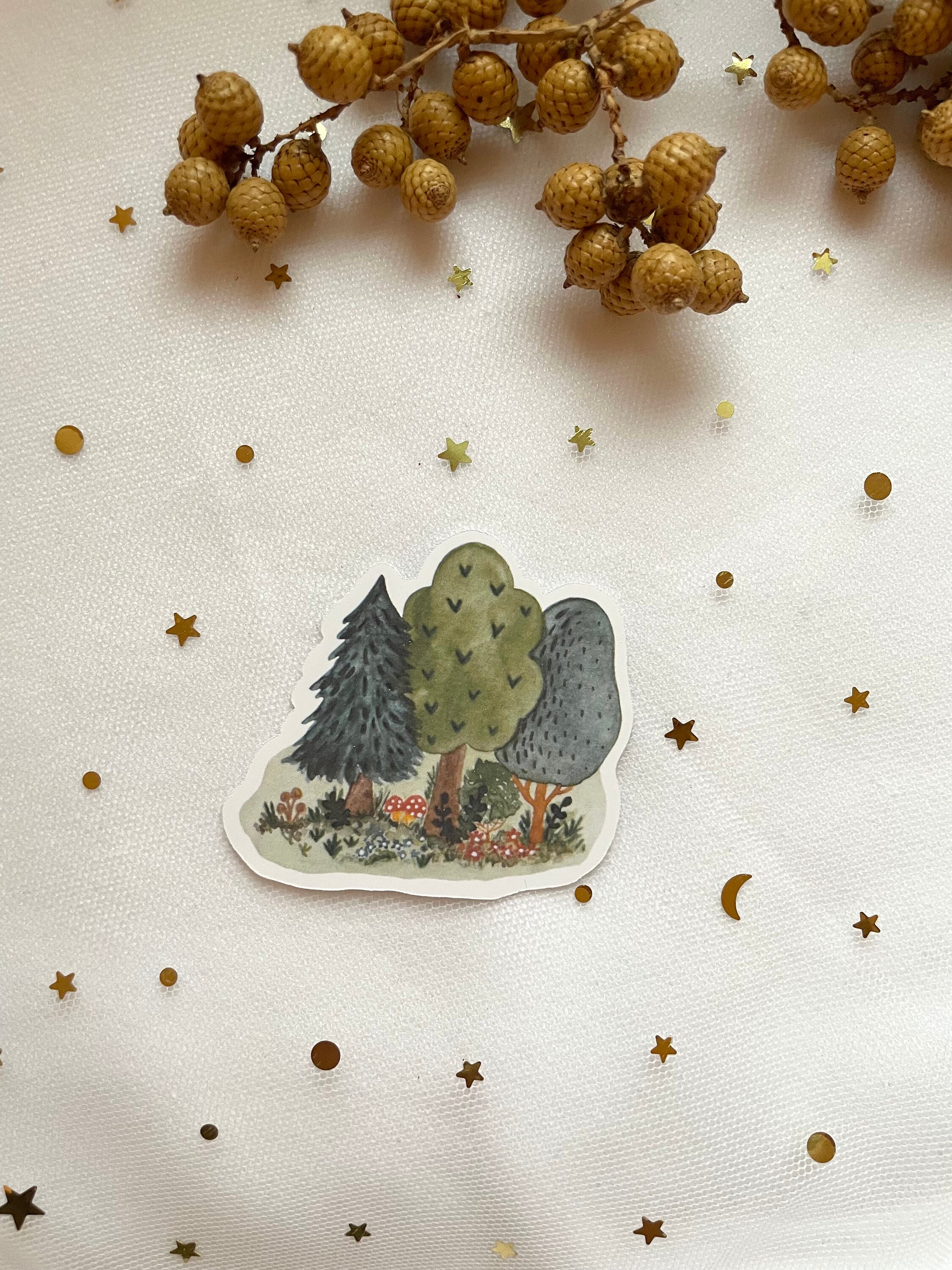 Krähen Sticker Set – Wald & Mystische Aufkleber Für Journale, Planer Oder DIY (2 Bögen)