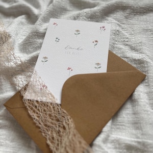 Karte Danke | Dankeschön | Karte Danke für Alles | Karte mit Spruch | Karte mit Blumen | Bunte Blumen | Geschenkidee zum Abschied