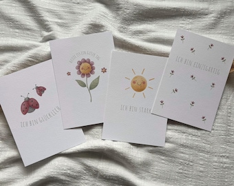 Affirmationskarten für Kinder | Achtsamkeitskarten | Mutmacherkarten | Karten mit Sprüche | Geschenkidee Kind | Dekoration Kinderzimmer
