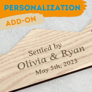 ADD-ON: Personalization for Custom Settlers Wood Board Game & Box