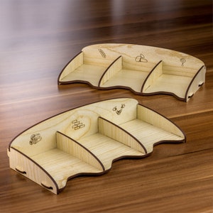 Porta carte dei coloni del gioco da tavolo in legno personalizzato dei coloni