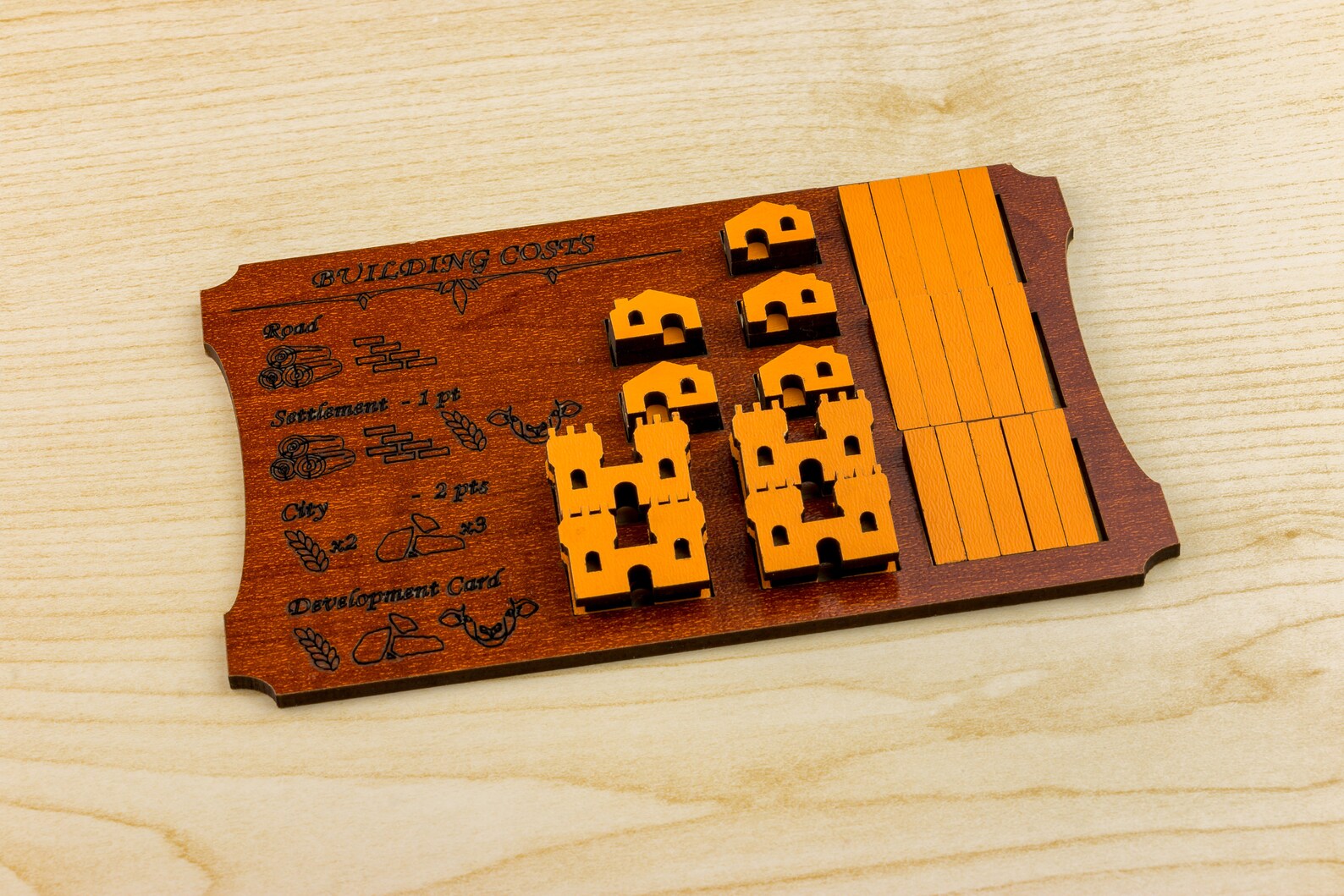 Custom Wood Board Game Pieces 4 and 6 Players Building Etsy