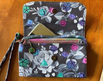 Rainbow D&D Dice Clutch Style Wallet