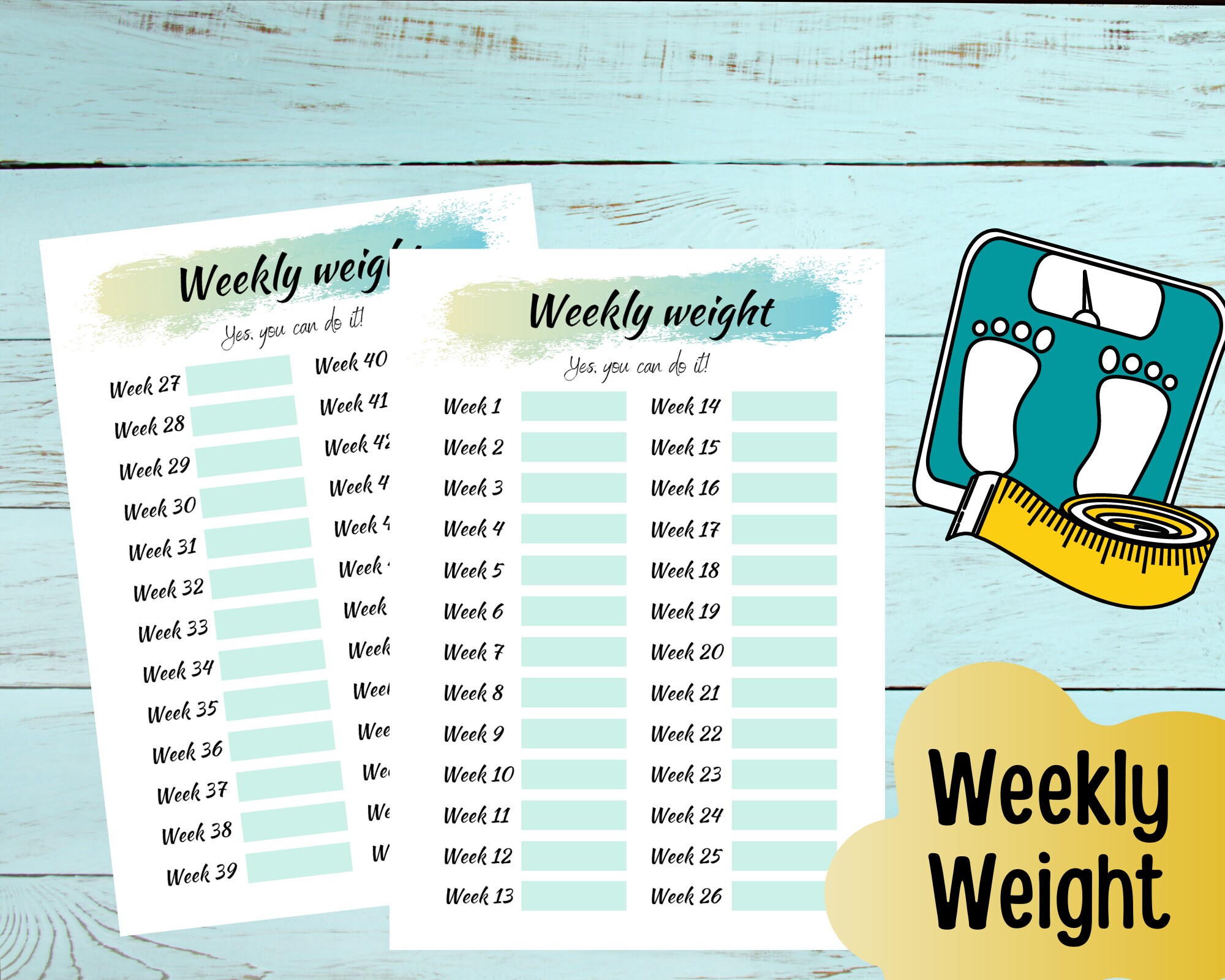 Printable Weight Loss Bullet Journal and Tracker Planner | Etsy