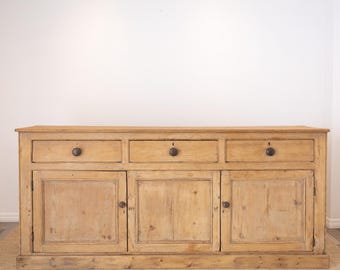 Antique English Pine Sideboard - Circa 1880