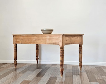 Antique English Pine Farm Table - Circa 1880