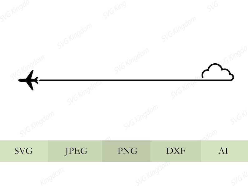 Plane and Cloud Travel SVG Line Drawing commercial use explore silhouette travel plane cutting file cricut travel svg travel svg