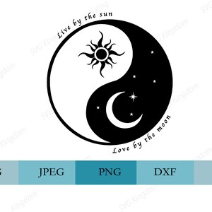 Download Clip Art Art Collectibles Live By The Sun Love By The Moon Svg Yin Yang Svg Sun Svg Moon Svg Tshirt Svg Mug Svg Svg Files Cricut Svg Png Jpg Dxf