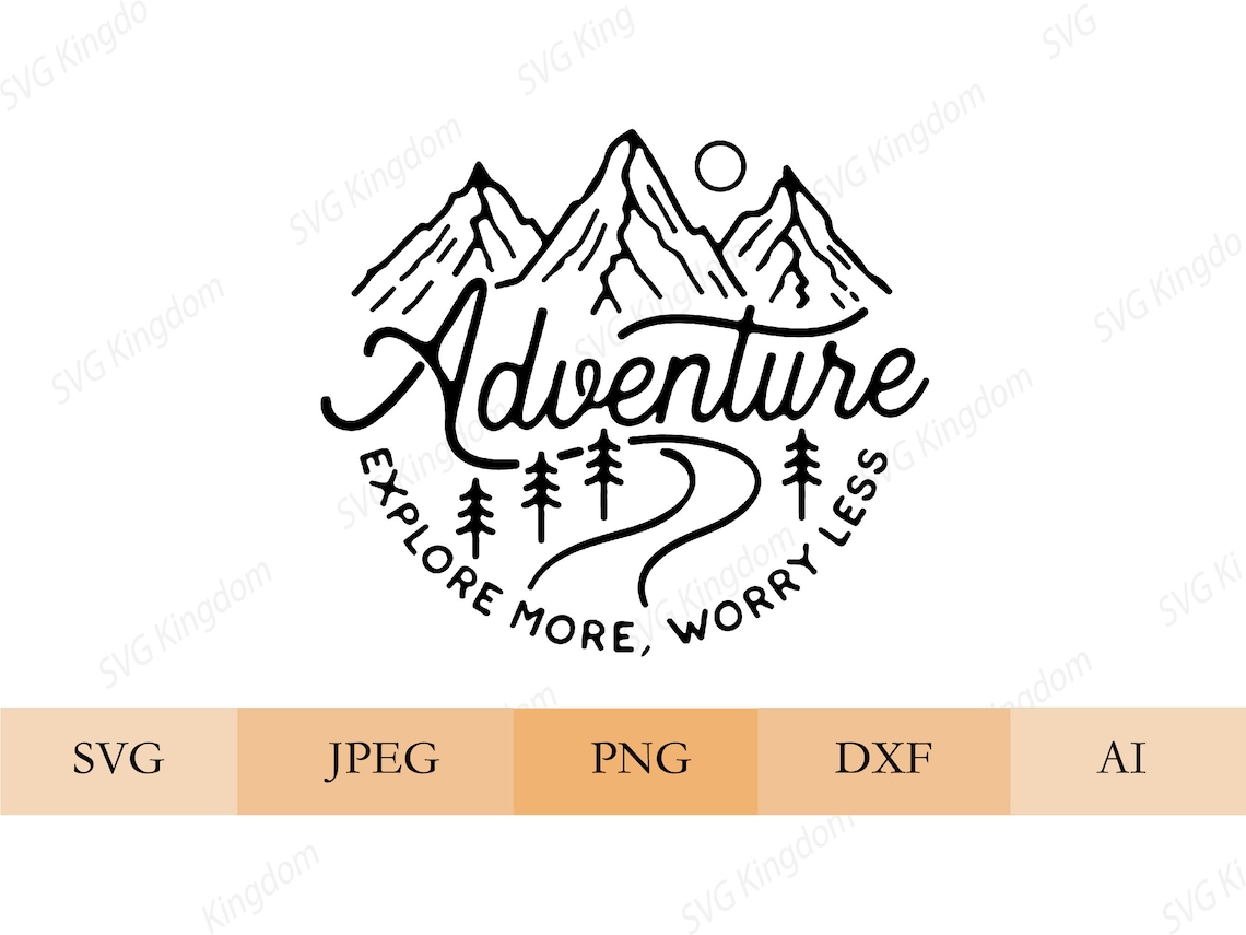 Adventure Awaits SVG Camper Svg Travel SVG Printable Vector - Etsy