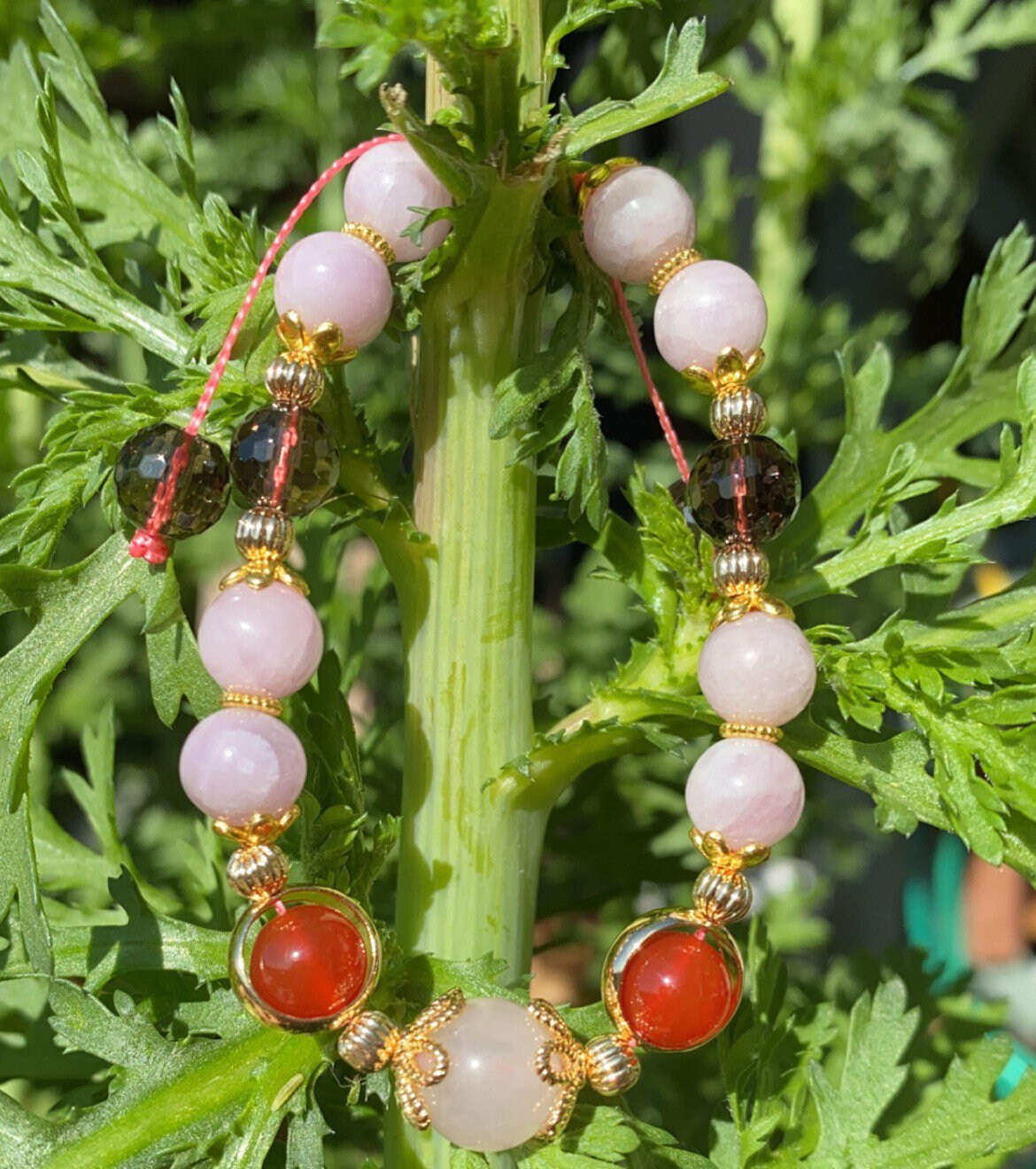 Desire Rose Quartz Carnelian Kunzite Smoky Quartz Etsy UK