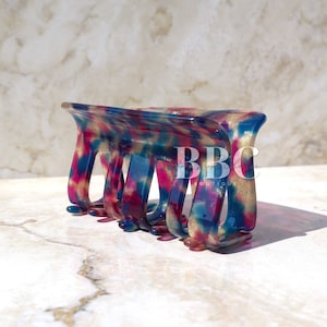 Colorful Acetate Hair Claw, Large Tortoiseshell Clip for Women, Aesthetic Minimal Claw Clip